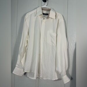Bugatchi Men’s White  Shirt Size Large EUC